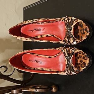 Peep-toe Platform Pumps, Size 5.5 - by ANNE MICHELLE